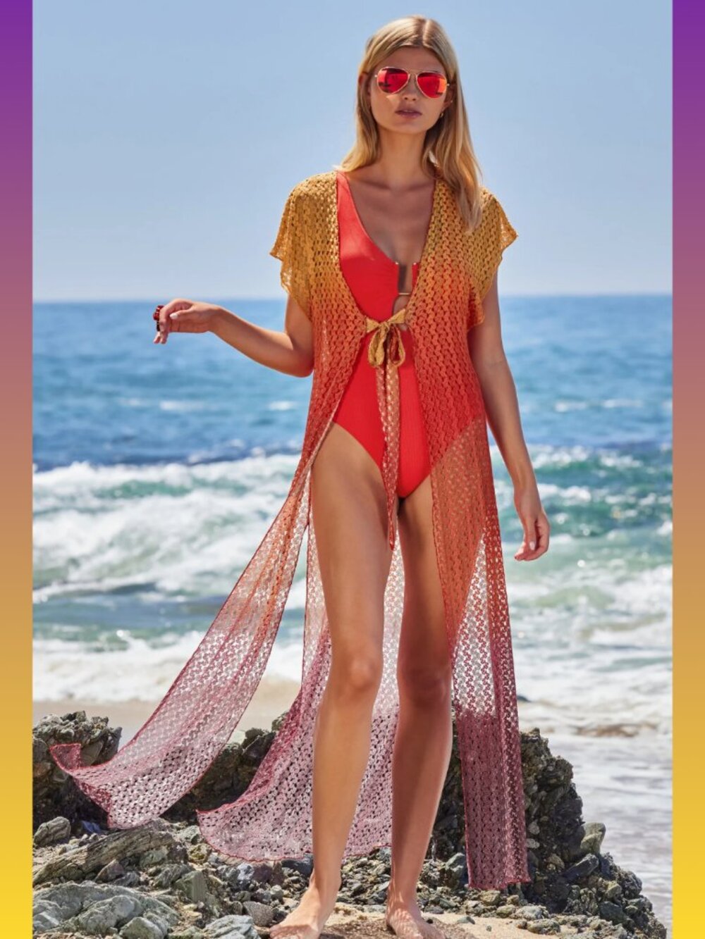 BECCA® by Rebecca Virtue Sunset Ombré Robe Cover-up